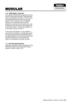 MODULAR
MODULAR
MODULAR
MODULAR
MODULAR
Modular Section 1.0 Issue 1.0 June 1998
1.10  COMPONENT LOCATION
The location of MODU