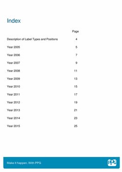 Index 
 
 
Page 
 
Description of Label Types and Positions 
4 
 
Year 2005 
5 
 
Year 2006 
7 
 
Year 2007 
9 
 
Year