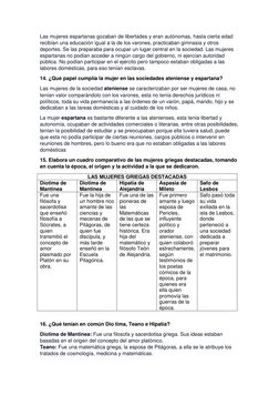 Las mujeres espartanas gozaban de libertades y eran autónomas, hasta cierta edad 
recibían una educación igual a la de los va