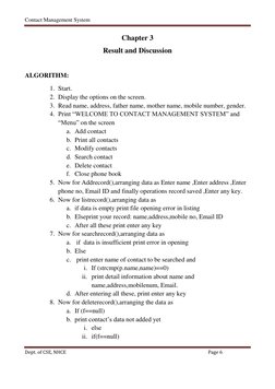 Contact Management System 
Dept. of CSE, NHCE