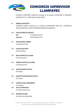 CONSORCIO SUPERVISOR 
LLAMPAYEC 
 
 
CALLE LOS DULANTOS N° 144 URBANIZACION SANTA VICTORIA - CHICLAYO 
Consorciosupervisorlla