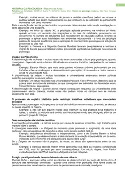 HISTÓRIA DA PSICOLOGIA - Resumo da Aulas 
Referência do livro-texto: SCHULTZ, Duane P.; SCHULTZ, Sydney Ellen. História da ps