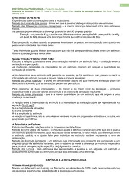 HISTÓRIA DA PSICOLOGIA - Resumo da Aulas 
Referência do livro-texto: SCHULTZ, Duane P.; SCHULTZ, Sydney Ellen. História da ps