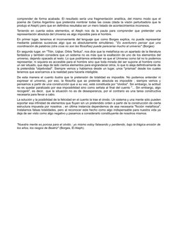comprender de forma acabada. El resultado sería una fragmentación analítica, del mismo modo que el 
poema de Carlos Argentino