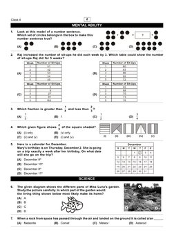 Class 4 Science Olympiad Sample Paper | PDF | Numbers | Erosion