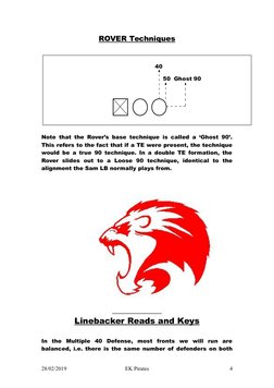 Outside Linebacker Alignment Guide Linebacker Alignment Techniques Guide | PDF | Sports | Football Codes