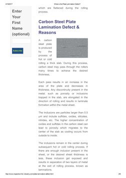What Is The Plate Lamination Defect | PDF