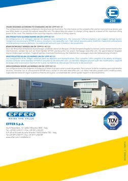 EFFER S.p.A.
Via IV Novembre, 12 | 40061 Minerbio (BO) – Italy 
Tel. +39 051 4181211 | Fax. +39 051 4181491
S.P. 40 ex Vicina