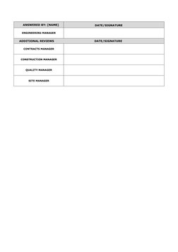 Basic Technical Query Register Technical Query Form for Construction | PDF