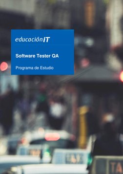 www.educacionit.com
Software Tester QA
Programa de Estudio

