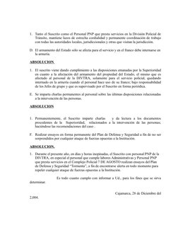 1. Tanto el Suscrito como el Personal PNP que presta servicios en la División Policial de
Tránsito, mantiene lazos de estrech