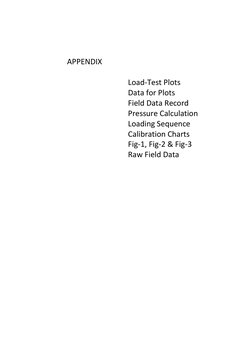 APPENDIX   
 
Load-Test Plots 
 
 
Data for Plots 
      
 
 
Field Data Record 
Pressure Calculation 
Loading Sequ