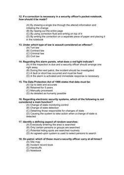 Security Officer Exam Mock Questions | PDF | Security Guard | Test ...