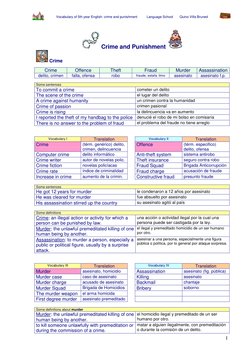 Crime and Punishment Vocabulary Guide | PDF | Burglary | Murder