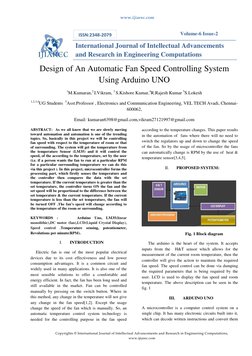 Automatic Fan Speed Controlling System Using Arduino UNO | PDF ...