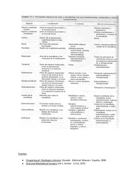 Fuentes  
 
 Cirugía bucal. Patología y técnica. Donado.  Editorial: Masson.  España, 1998 
 Oral and Max
