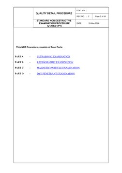 NDT Examination Procedure Overview | PDF | Nondestructive Testing ...