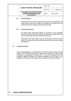 NDT Examination Procedure Overview | PDF | Nondestructive Testing ...