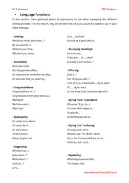 B1 Preliminary
KSE Academy
 • 
Language functions 
In this section I have gathered plenty of expressions to use when answerin