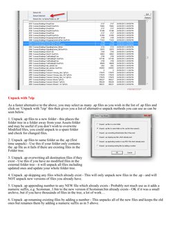 Unpack with 7zip
As a faster alternative to the above, you may select as many .ap files as you wish in the list of .ap files