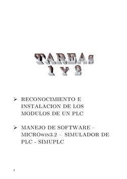 RECONOCIMIENTO E 
INSTALACION DE LOS 
MODULOS DE UN PLC
MANEJO DE SOFTWARE –  
MICROwin3.2 –  SIMULADOR DE 
PLC - SIMUPLC