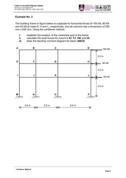 Cantilever Method Frame Analysis | PDF | Solid Mechanics | Column