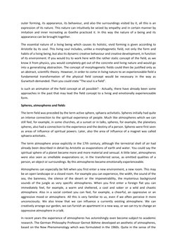 outer forming, its appearance, its behaviour, and also the surroundings visited by it, all this is an 
expression of its natu