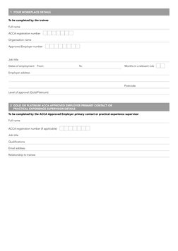 ACCA Approved Employer PER Form | PDF | Personally Identifiable ...