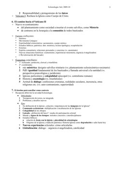 Eclesiología: Irel, 2009-10
2
Responsabilidad y protagonismo de los laicos
 Vaticano I: Rechaza la Iglesia como Cuerpo de Cr