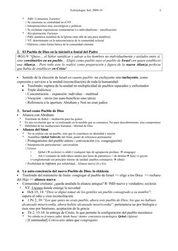 Eclesiología: Irel, 2009-10
*
PdD \ Comunión. Factores:
Se cuestiona su centralidad en el NT
Interpretaciones muy sociológi