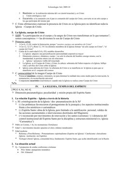 Eclesiología: Irel, 2009-10
5
Bautismo: es  la realización máxima del con (morir/resucitar) y en Cristo
a
Unión ontológica y