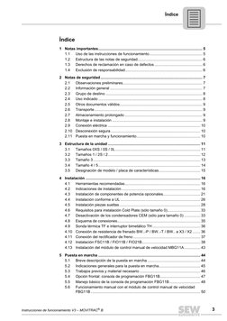 Instrucciones de funcionamiento V3 – MOVITRAC® B 
3
Índice
Índice
1
Notas importantes........................................