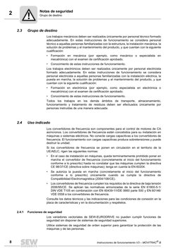 2
Notas de seguridad
Grupo de destino
8
Instrucciones de funcionamiento V3 – MOVITRAC® B
2.3
Grupo de destino
Los trabajos me