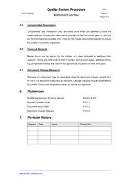 ISO 9001 Document Control Procedure | PDF | Document | Specification ...