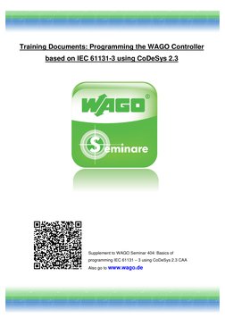 WAGO CoDeSys 2.3 Programming Guide | PDF | Programmable Logic ...