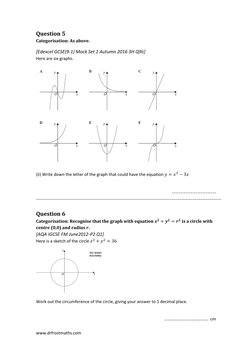 www.drfrostmaths.com 
Question 5 
Categorisation: As above. 
[Edexcel GCSE(9-1) Mock Set 1 Autumn 2016 3H Q9ii] 
Here are six