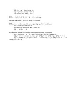 h) (p → r) ∧ (q → r) and (p ∨ q) → r 
 
i) (p → q) ∨ (p → r) and p → (q ∨ r) 
j) (p → r) ∨ (q → r) and (p ∧ q) → r 
 
28. S