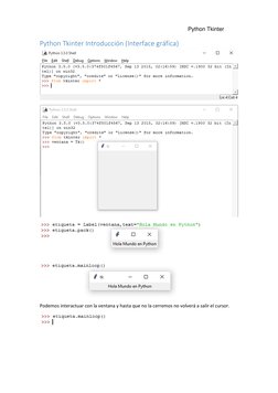 Introducción a Tkinter en Python | PDF | Ventana (informática) | Python ...