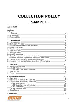 Credit and Collection Policy Template | PDF | Bad Debt | Bankruptcy