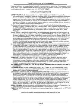 QuickLOAD INTERIOR BALLISTICS PROGRAM 
Please see the following Warranty and Special Provisions for information concerning go