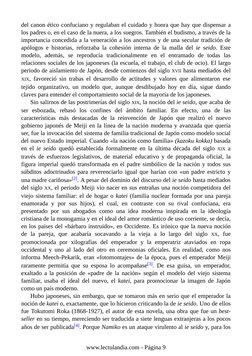 del canon ético confuciano y regulaban el cuidado y honra que hay que dispensar a
los padres o, en el caso de la nuera, a los