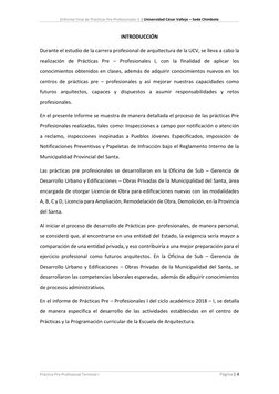 [Informe Final de Prácticas Pre-Profesionales I] | Universidad César Vallejo – Sede Chimbote 
 
 
 
Práctica Pre-Profesional