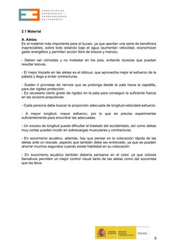 2.1 Material 
A. Aletas
Es el material más importante para el buceo, ya que aportan una serie de beneficios
inapreciables, so