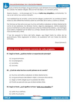 Página 3 de 11  
  
-Es que yo tenía mis amigos, los guacamayos, que siempre me acompañaban y con 
sus colores me daban ale