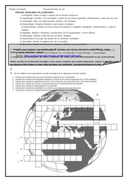 Colegio el Carmelo                                Ciencias Sociales 1ro sec