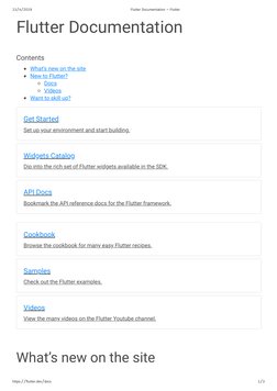 Flutter Official Documentation Overview | PDF | Xamarin | Mobile App