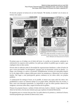 Material de trabajo especialmente escrito por Laiza Otañi  
Para el Proyecto “Desarrollo Profesional en Alfabetización Inicia