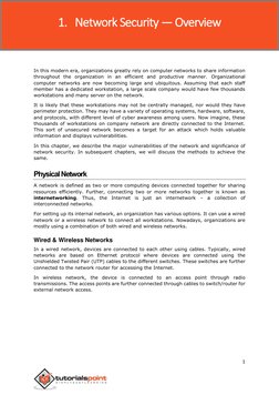 Network Security 
1 
 
 
In this modern era, organizations greatly rely on computer networks to share information 
throughout