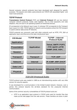 Network Security 
3 
 
 
Several computer network protocols have been developed each designed for specific 
purposes. The pop
