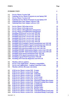 9804/0087  #2 
2
INDEX 
 
 
 
 
 
 
 
 
 
Page 
 
 
INTRODUCTION  
 
 
 
 
 
 
 
4 
 
1.1 
Service Master Version 2.00
